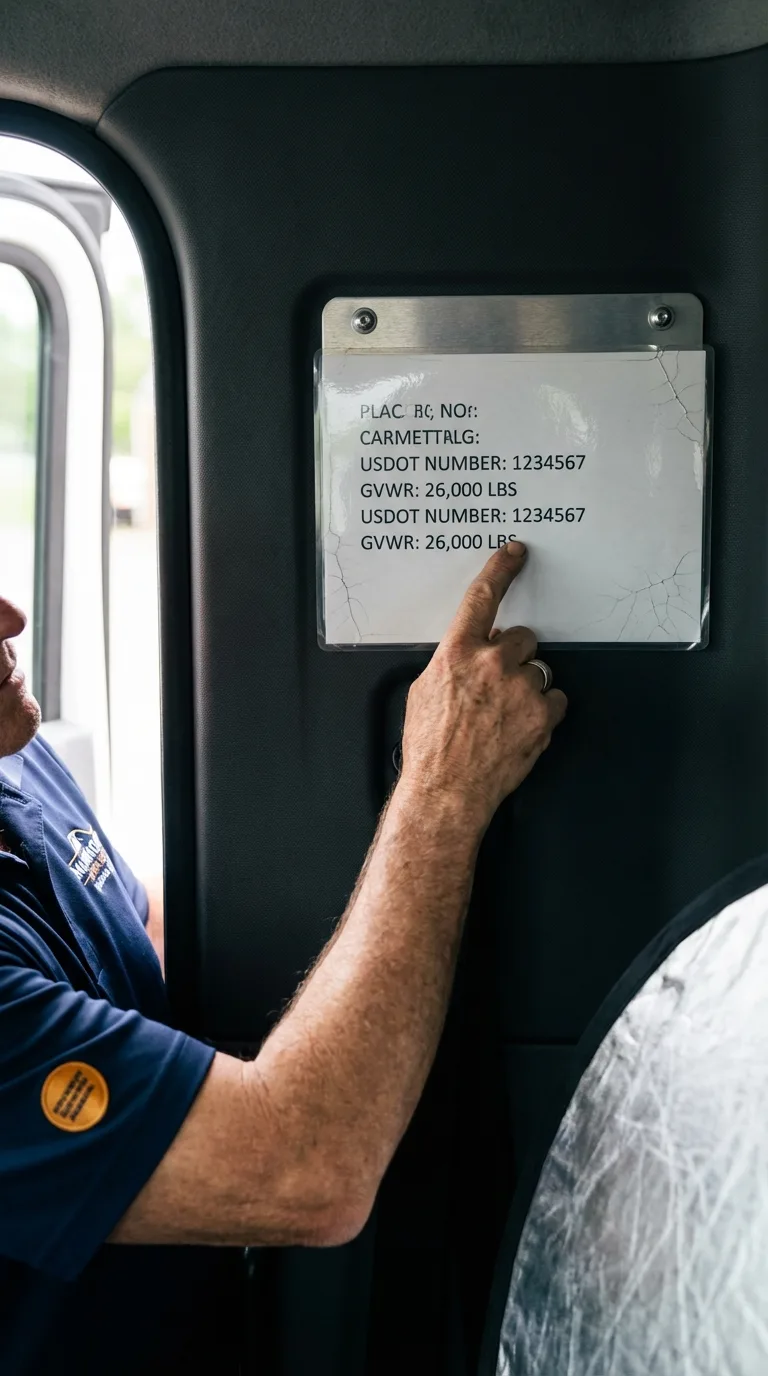 USDOT licensing placard verification in North East